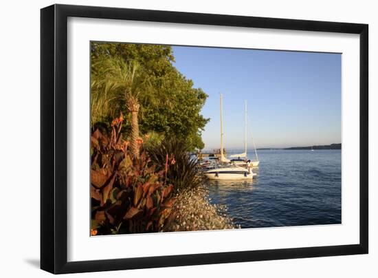 Bank Promenade uberlingen, Lake of Constance, Germany-Ernst Wrba-Framed Photographic Print