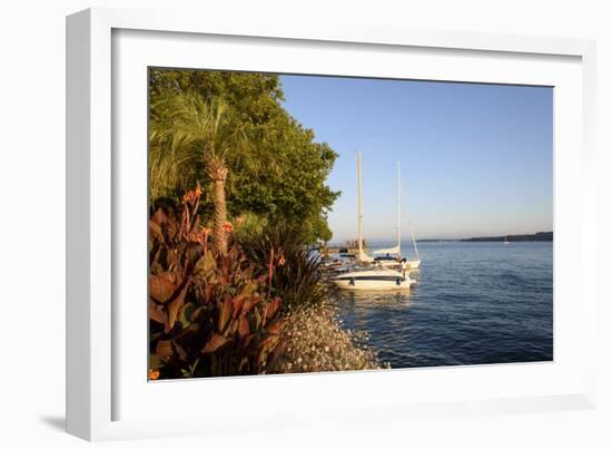 Bank Promenade uberlingen, Lake of Constance, Germany-Ernst Wrba-Framed Photographic Print