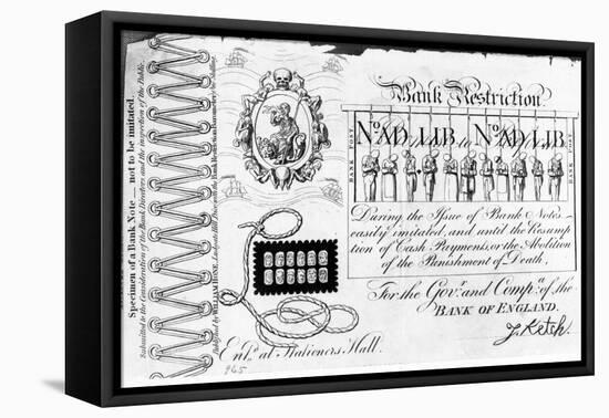 Bank Restriction Note, 1818-George Cruikshank-Framed Stretched Canvas