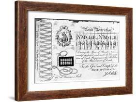 Bank Restriction Note, 1818-George Cruikshank-Framed Giclee Print