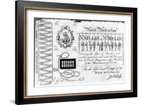 Bank Restriction Note, 1818-George Cruikshank-Framed Giclee Print