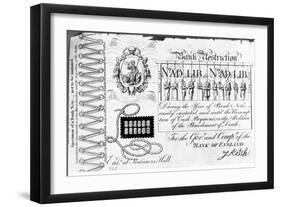 Bank Restriction Note, 1818-George Cruikshank-Framed Giclee Print