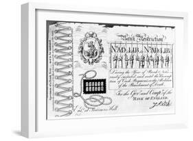 Bank Restriction Note, 1818-George Cruikshank-Framed Giclee Print