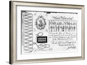 Bank Restriction Note, 1818-George Cruikshank-Framed Giclee Print