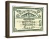 Bank Stock Certificate, 1896-null-Framed Giclee Print