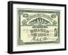 Bank Stock Certificate, 1896-null-Framed Giclee Print