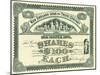 Bank Stock Certificate, 1896-null-Mounted Giclee Print