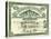 Bank Stock Certificate, 1896-null-Stretched Canvas