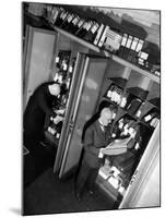 Bank Workers Filing Textile Shares in Steel Vaults at Deutches Bank-Margaret Bourke-White-Mounted Photographic Print