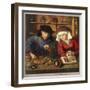 Banker of the 16th Century with His Wife-Quentin Matsys-Framed Art Print