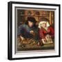 Banker of the 16th Century with His Wife-Quentin Matsys-Framed Art Print