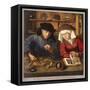 Banker of the 16th Century with His Wife-Quentin Matsys-Framed Stretched Canvas