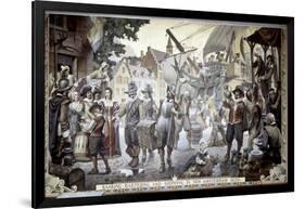 Banking, Bartering, and Shipping in New Amsterdam-null-Framed Giclee Print