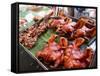 Bankok Food Market with a a Large Variety of Food Choices-Terry Eggers-Framed Stretched Canvas