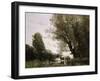 Banks of a Pond in Normandy-Jean-Baptiste-Camille Corot-Framed Giclee Print