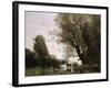 Banks of a Pond in Normandy-Jean-Baptiste-Camille Corot-Framed Giclee Print