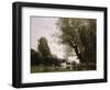 Banks of a Pond in Normandy-Jean-Baptiste-Camille Corot-Framed Giclee Print