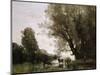 Banks of a Pond in Normandy-Jean-Baptiste-Camille Corot-Mounted Giclee Print