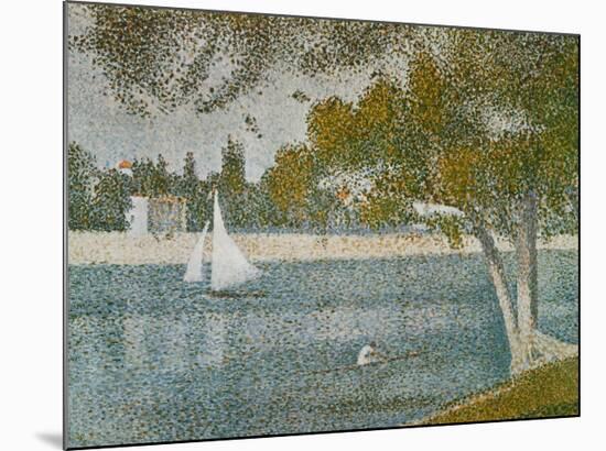 Banks of Seine-Georges Seurat-Mounted Art Print