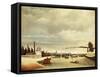 Banks of Seine-Henri Rousseau-Framed Stretched Canvas