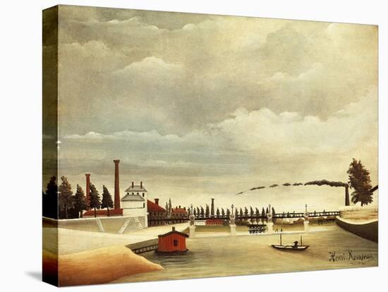 Banks of Seine-Henri Rousseau-Stretched Canvas