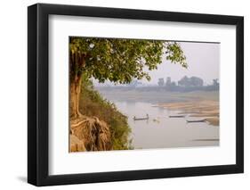 Banks of Stung Sen River, Kompong Thom (Kampong Thom), Kompong Thom Province, Cambodia, Indochina-Nathalie Cuvelier-Framed Photographic Print