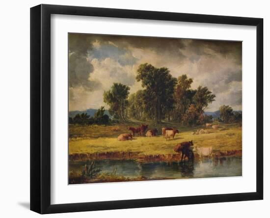 'Banks of the Envy, near Rhuddlan', 1852, (1938)-Alfred Vickers-Framed Giclee Print