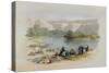 Banks of the Jordan, 1839, Plate 48 from Volume II of The Holy Land, Engraved by Louis Haghe-David Roberts-Stretched Canvas