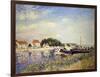 Banks of the Loing at Saint-Mammes; Bords Du Loing a Saint-Mammes, 1885-Alfred Sisley-Framed Giclee Print