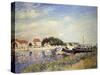 Banks of the Loing at Saint-Mammes; Bords Du Loing a Saint-Mammes, 1885-Alfred Sisley-Stretched Canvas