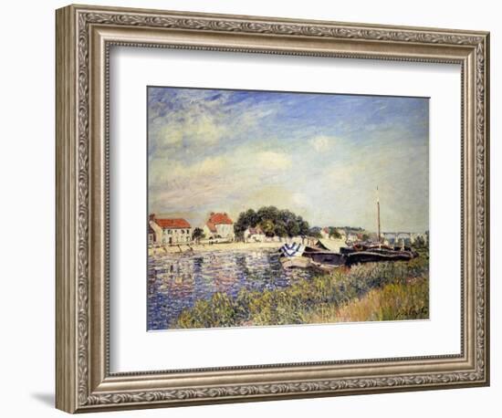 Banks of the Loing at Saint-Mammes-Alfred Sisley-Framed Giclee Print