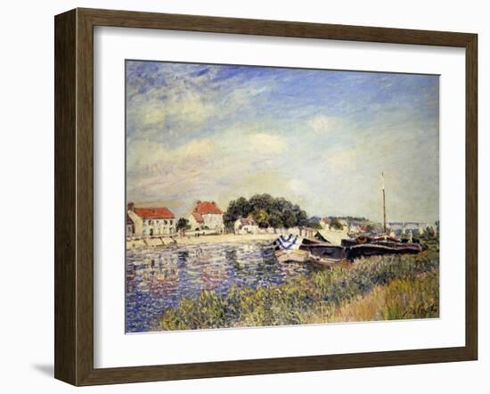 Banks of the Loing at Saint-Mammes-Alfred Sisley-Framed Giclee Print