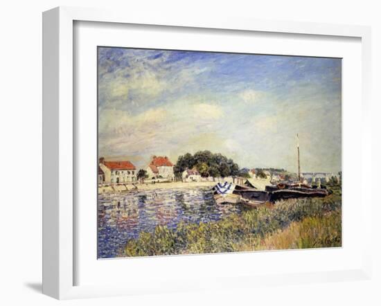 Banks of the Loing at Saint-Mammes-Alfred Sisley-Framed Giclee Print