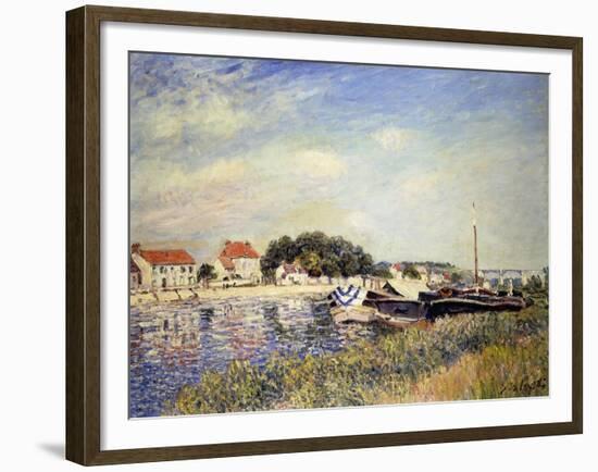 Banks of the Loing at Saint-Mammes-Alfred Sisley-Framed Giclee Print