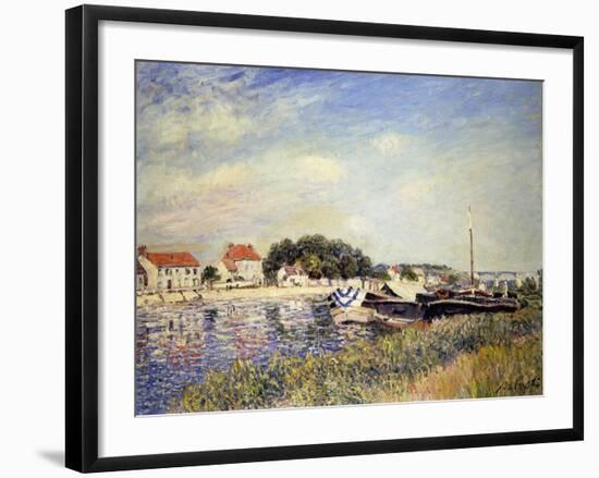 Banks of the Loing at Saint-Mammes-Alfred Sisley-Framed Giclee Print