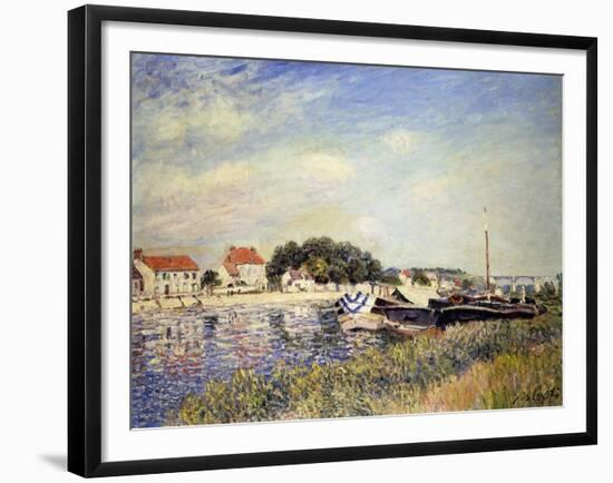 Banks of the Loing at Saint-Mammes-Alfred Sisley-Framed Giclee Print