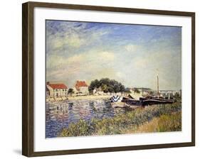Banks of the Loing at Saint-Mammes-Alfred Sisley-Framed Giclee Print
