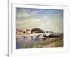 Banks of the Loing at Saint-Mammes-Alfred Sisley-Framed Premium Giclee Print