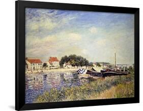 Banks of the Loing at Saint-Mammes-Alfred Sisley-Framed Premium Giclee Print