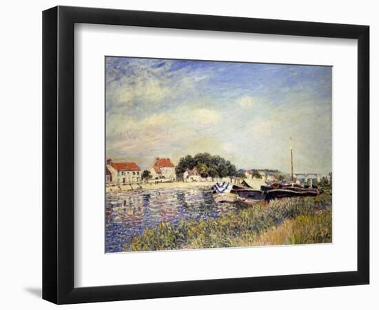 Banks of the Loing at Saint-Mammes-Alfred Sisley-Framed Premium Giclee Print
