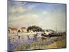 Banks of the Loing at Saint-Mammes-Alfred Sisley-Mounted Premium Giclee Print