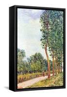 Banks of the Loing in Moret-Alfred Sisley-Framed Stretched Canvas