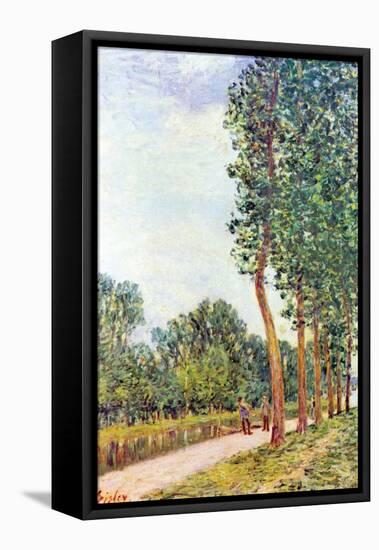 Banks of the Loing in Moret-Alfred Sisley-Framed Stretched Canvas