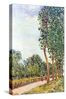 Banks of the Loing in Moret-Alfred Sisley-Stretched Canvas