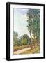 Banks of the Loing in Moret-Alfred Sisley-Framed Art Print