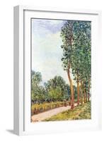 Banks of the Loing in Moret-Alfred Sisley-Framed Art Print