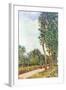 Banks of the Loing in Moret-Alfred Sisley-Framed Art Print