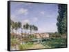 Banks of the Loing, Moret, 1892-Alfred Sisley-Framed Stretched Canvas