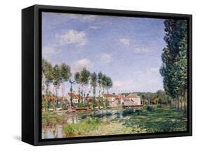 Banks of the Loing, Moret, 1892-Alfred Sisley-Framed Stretched Canvas