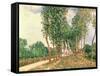 Banks of the Loing, Near Moret-Alfred Sisley-Framed Stretched Canvas